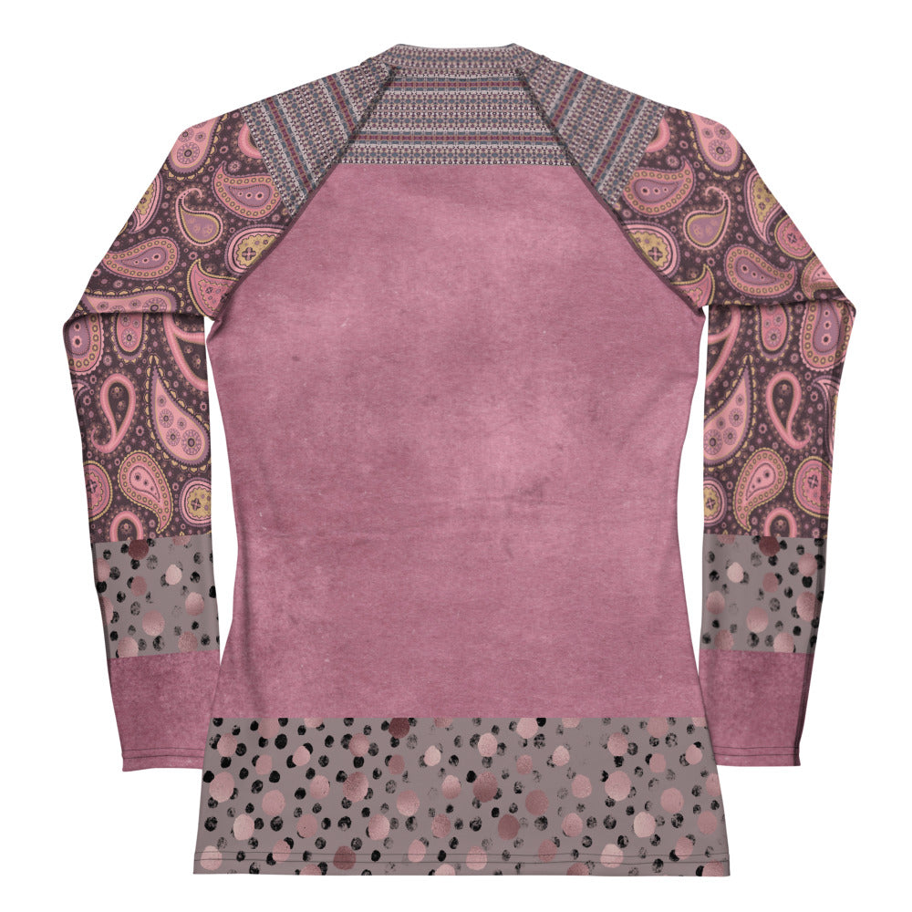 Adios! Pink Paisley Rash Guard