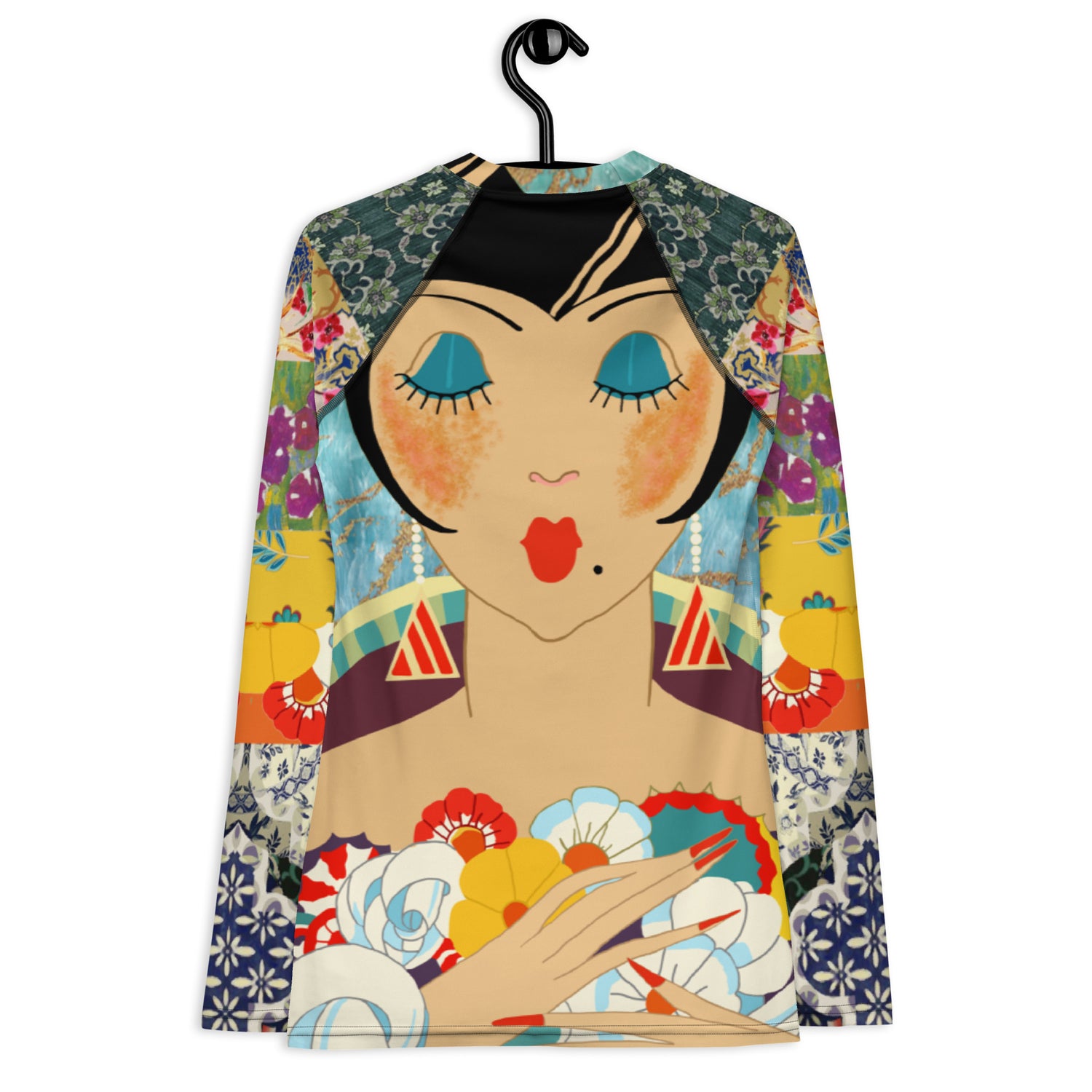 Floral Flapper Girl Rash Guard