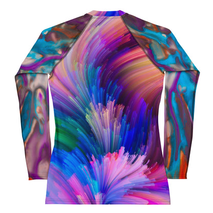 Purple Haze Psychedelic Swirl Rash Guard