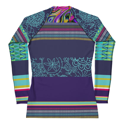 Nimiipuu Nez Perce Midnight Lights Rash Guard