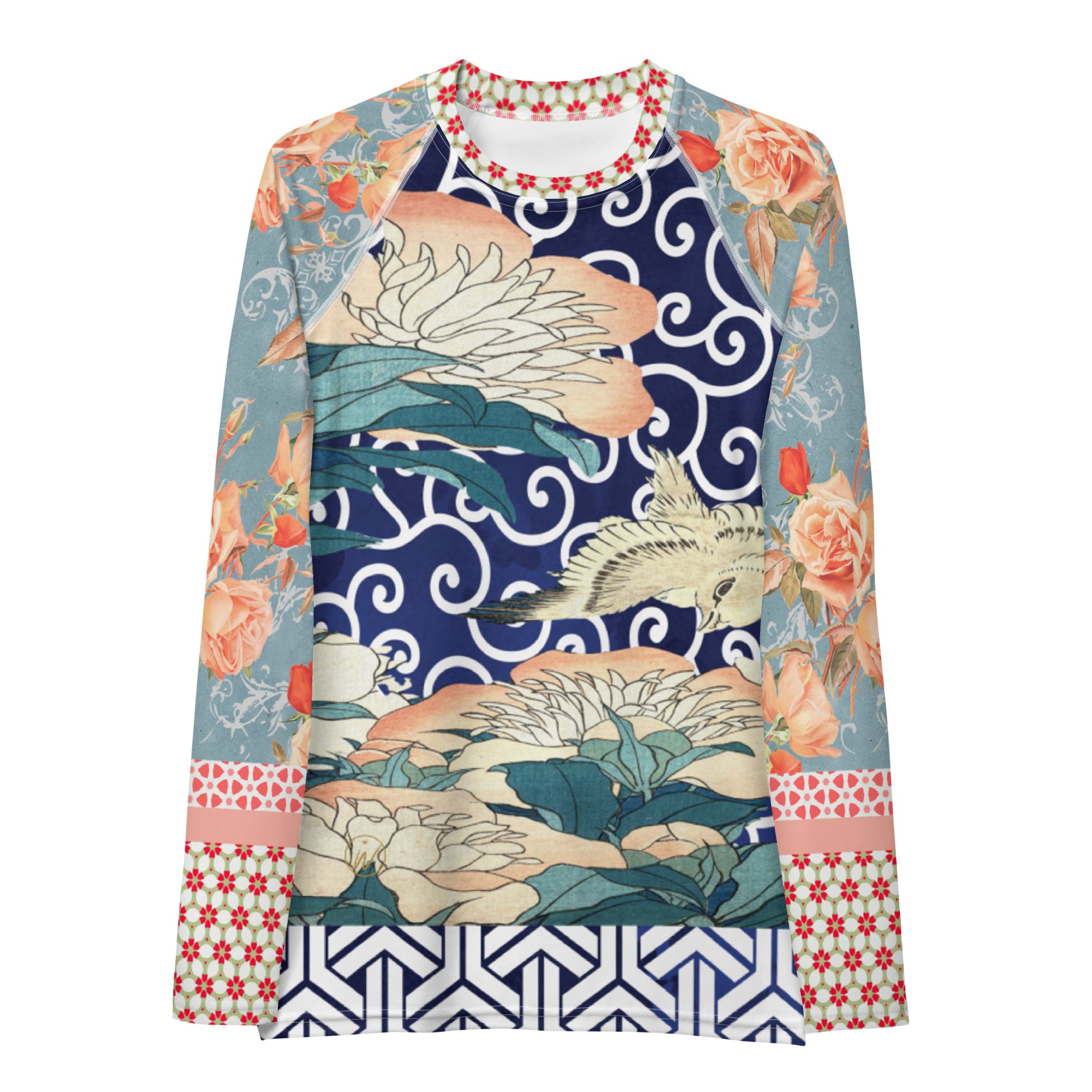 Little Canary Japanese Floral Rash Guard