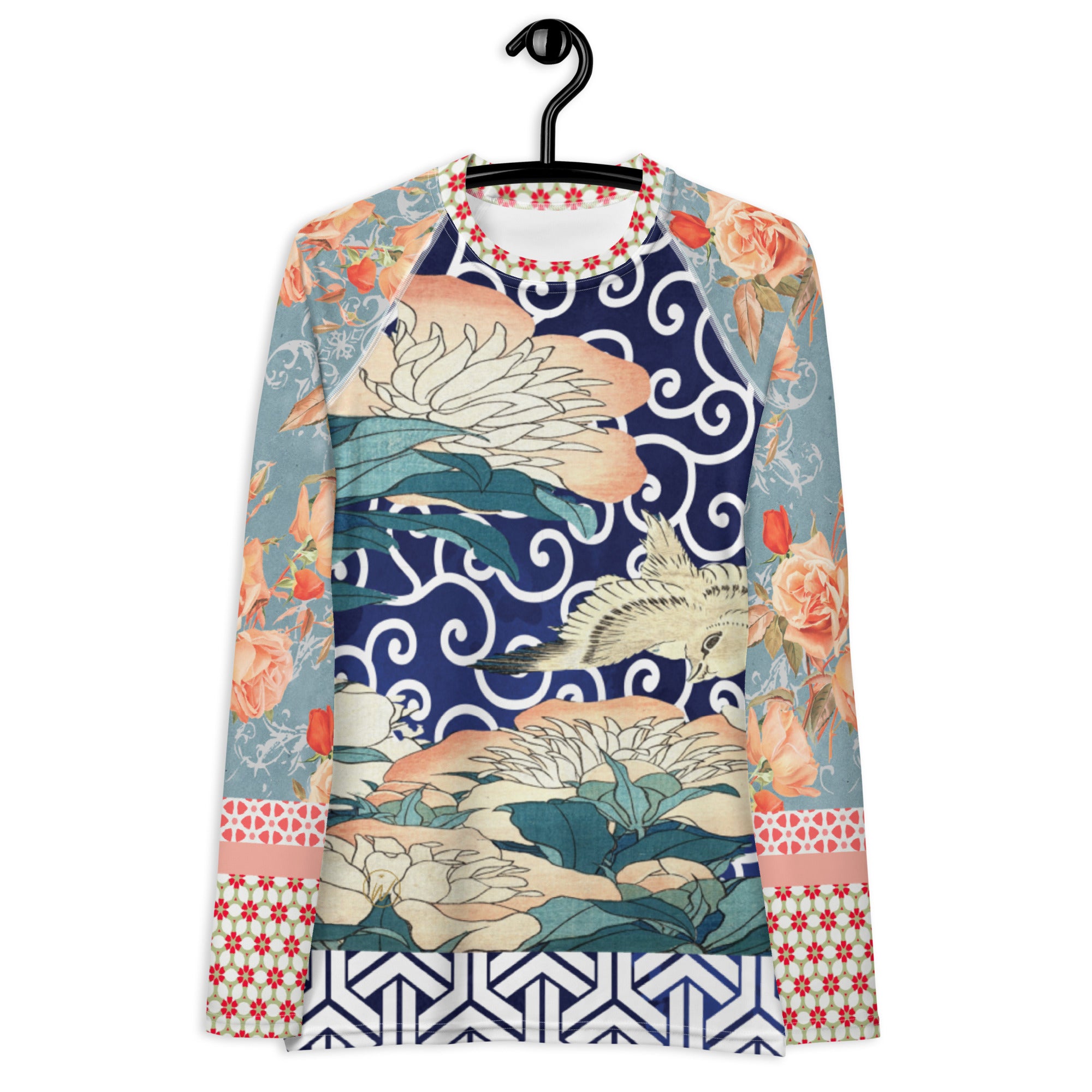 Little Canary Japanese Floral Rash Guard