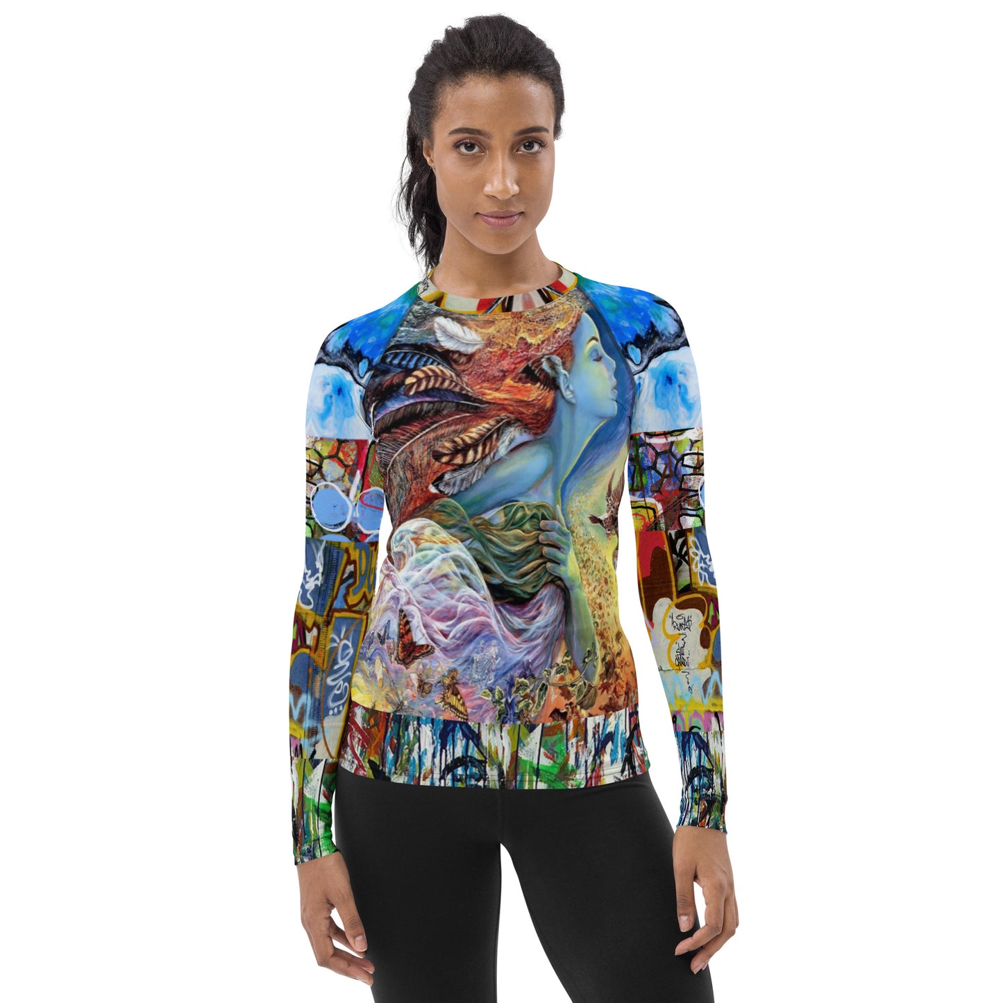 Vesuvia Graffiti Juxtapose Rash Guard