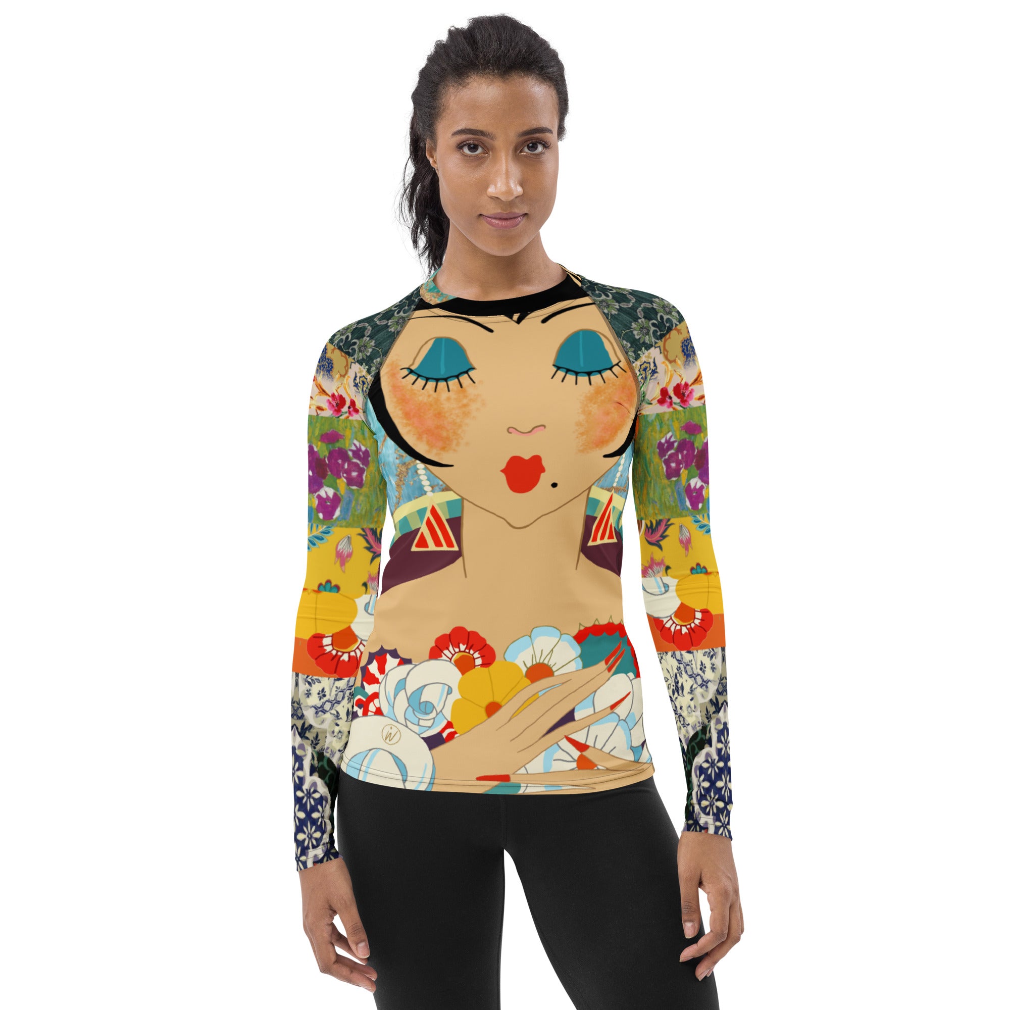 Rash Guard floral para niña Flapper