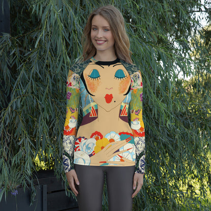 Rash Guard floral para niña Flapper