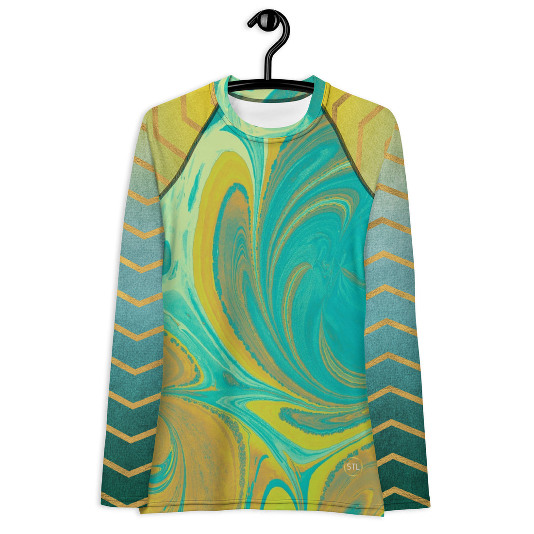 Green Serendipity Swirl Rash Guard