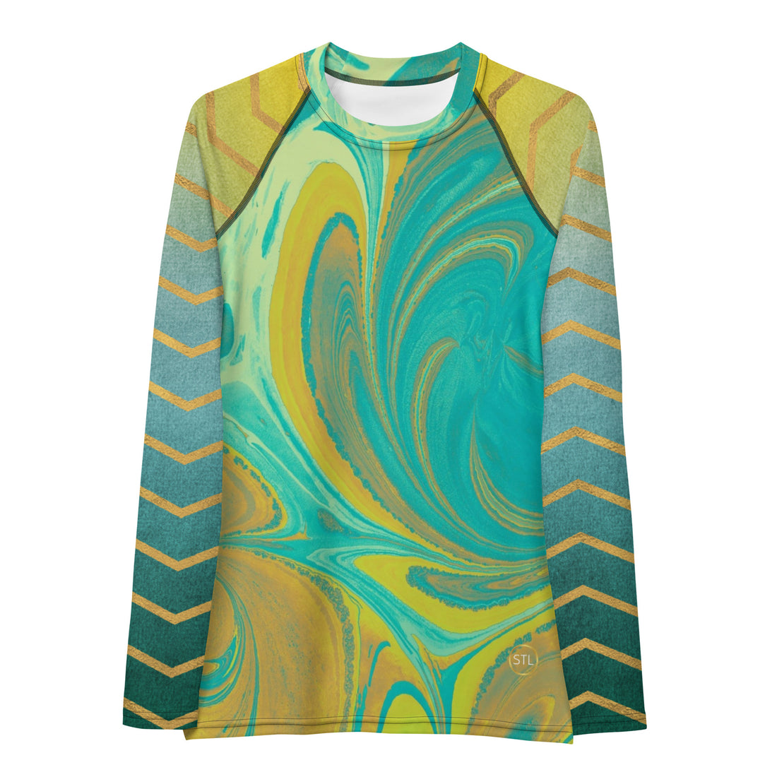 Green Serendipity Swirl Rash Guard