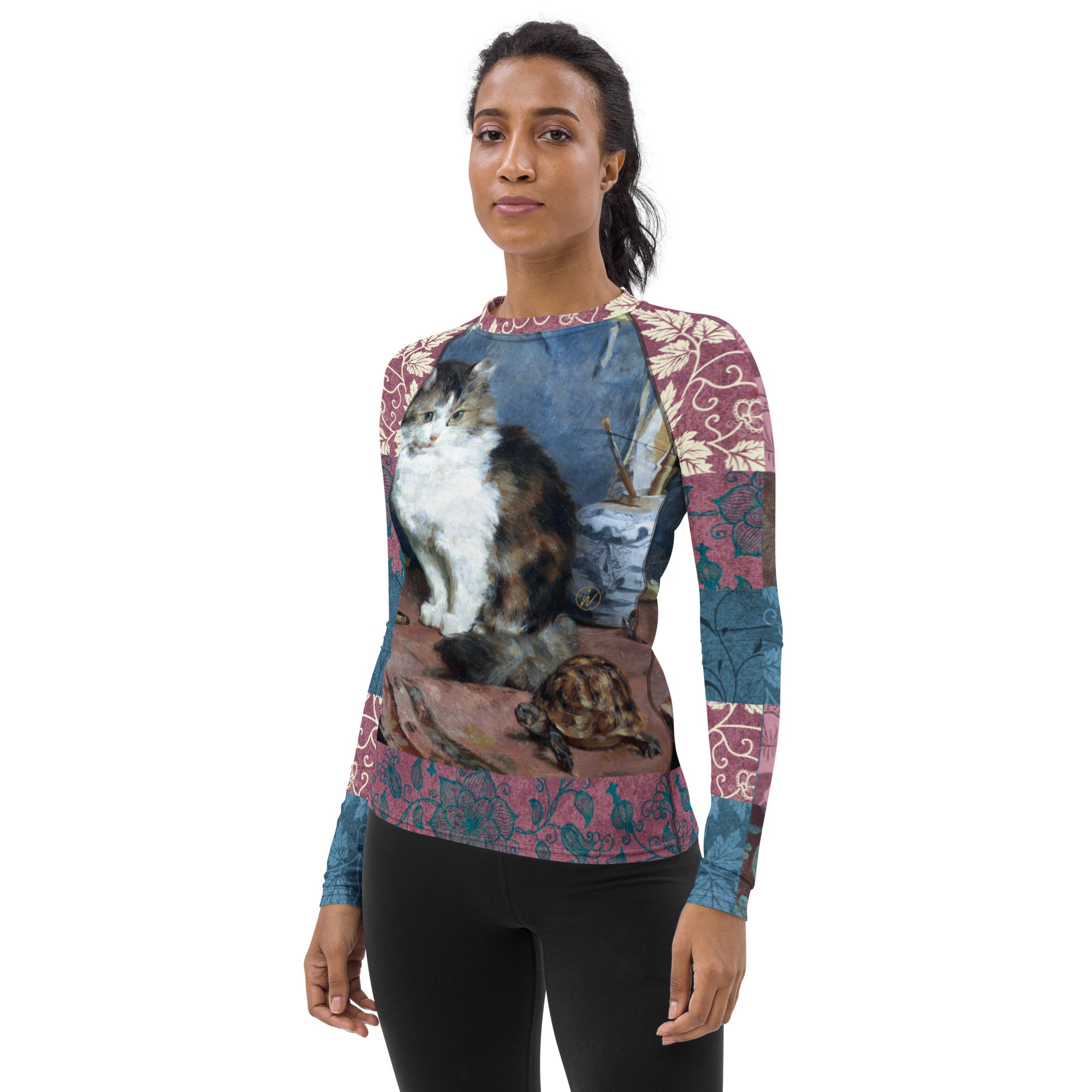 Odd Couple Brocade Patchwork Rash Guard