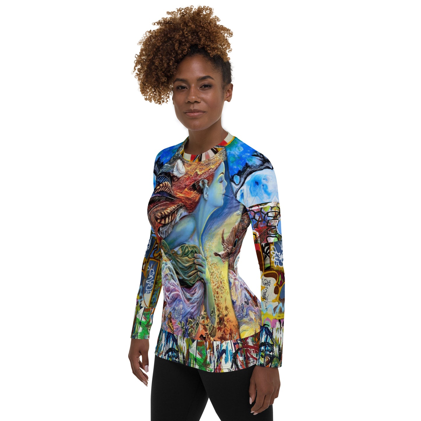 Vesuvia Graffiti Juxtapose Rash Guard