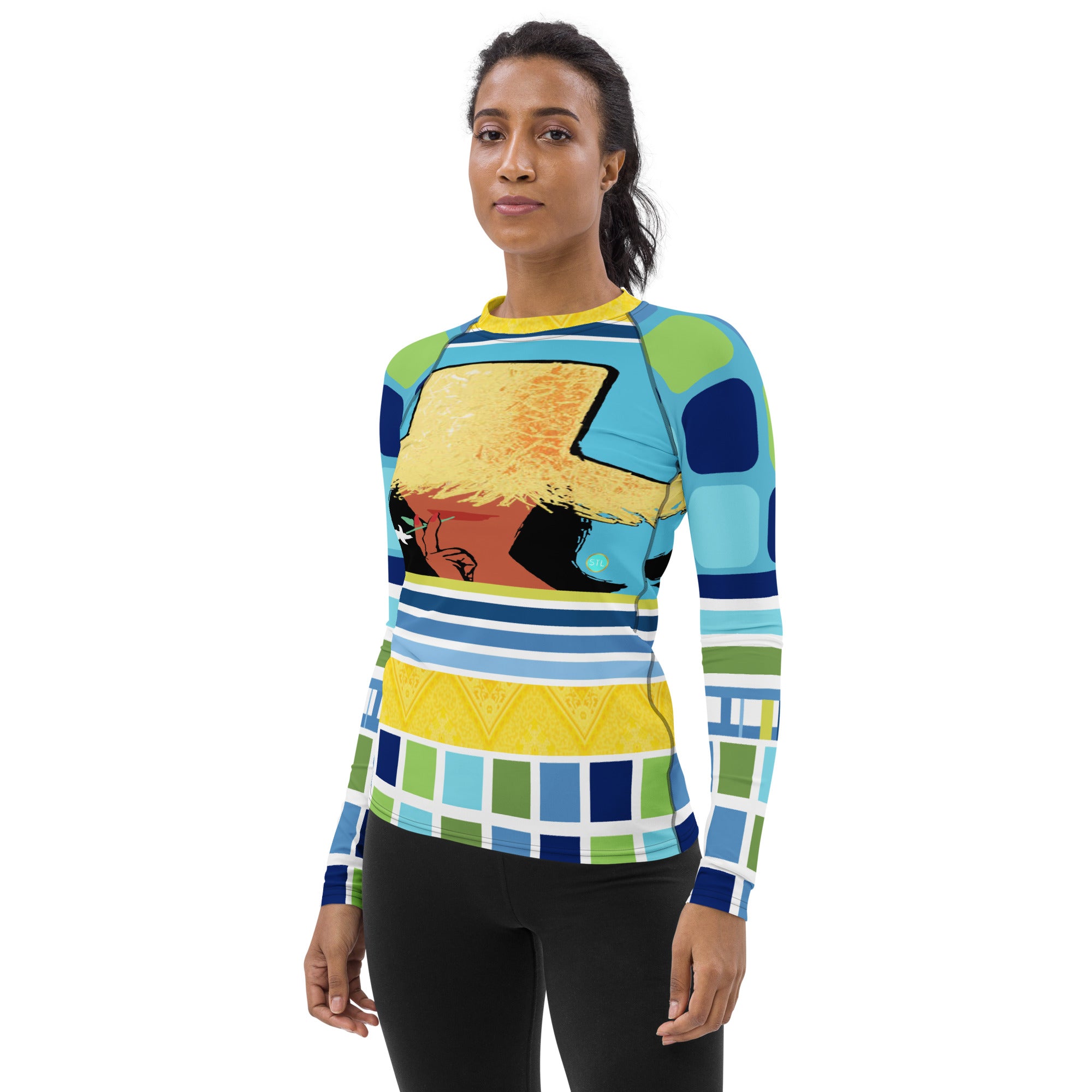 Tahiti Girl Bright Lights Rash Guard