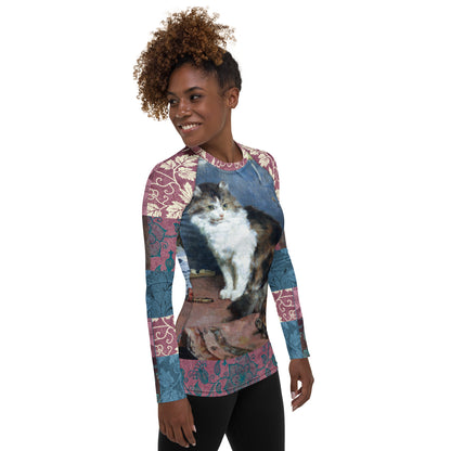 Odd Couple Brocade Patchwork Rash Guard