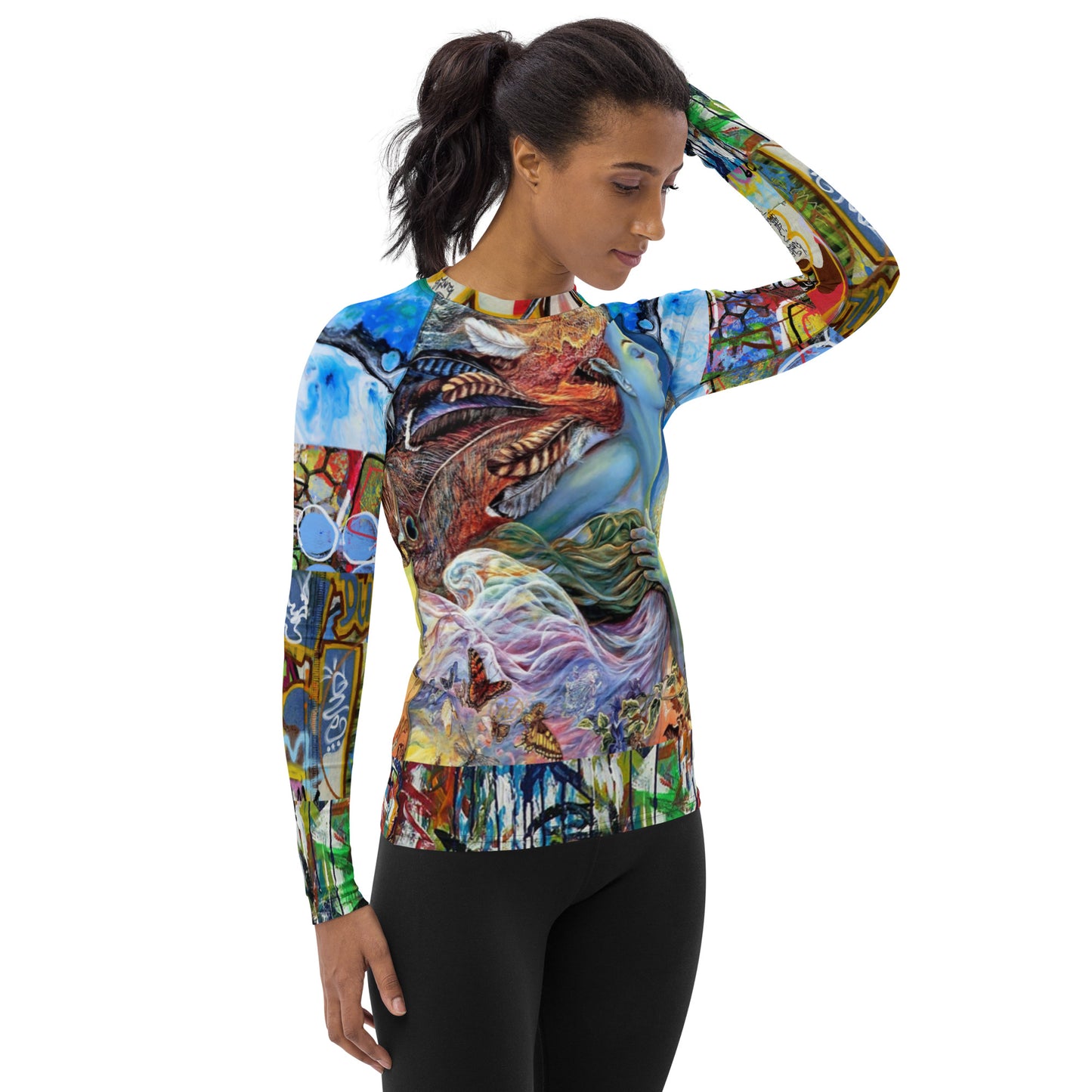 Vesuvia Graffiti Juxtapose Rash Guard