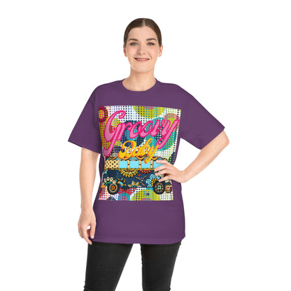 Groovy Baby! Vintage Travel Bus Heavyweight Unisex T-shirt