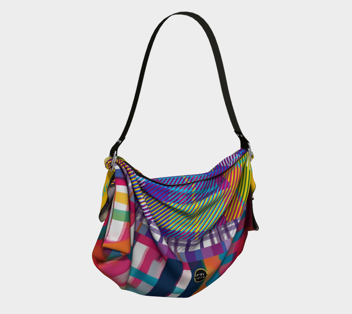 Time in Nashville Geo Plaid Hobo Scarf Bag