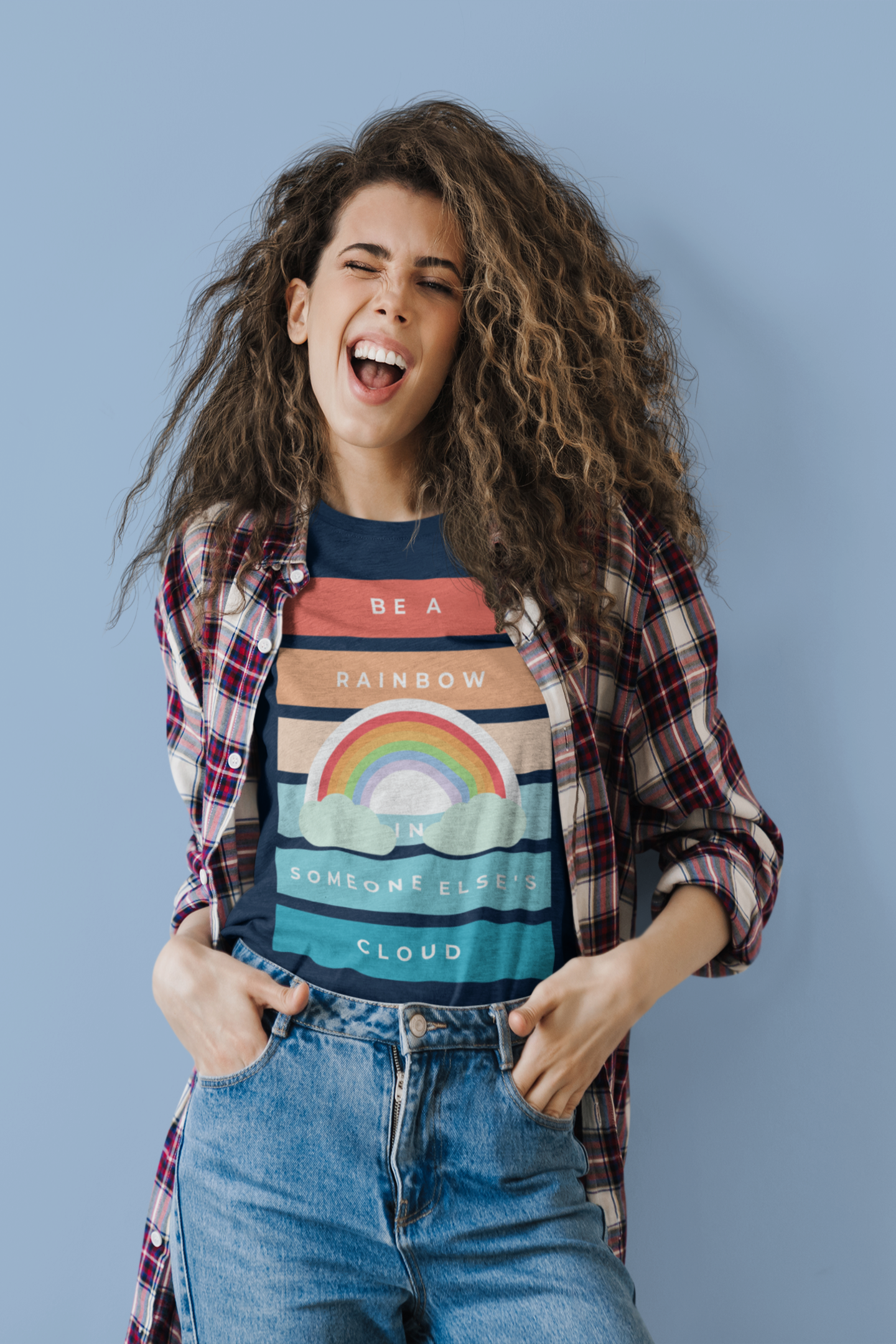 Be A Rainbow of Positivity Short Sleeve Unisex Softstyle Tee