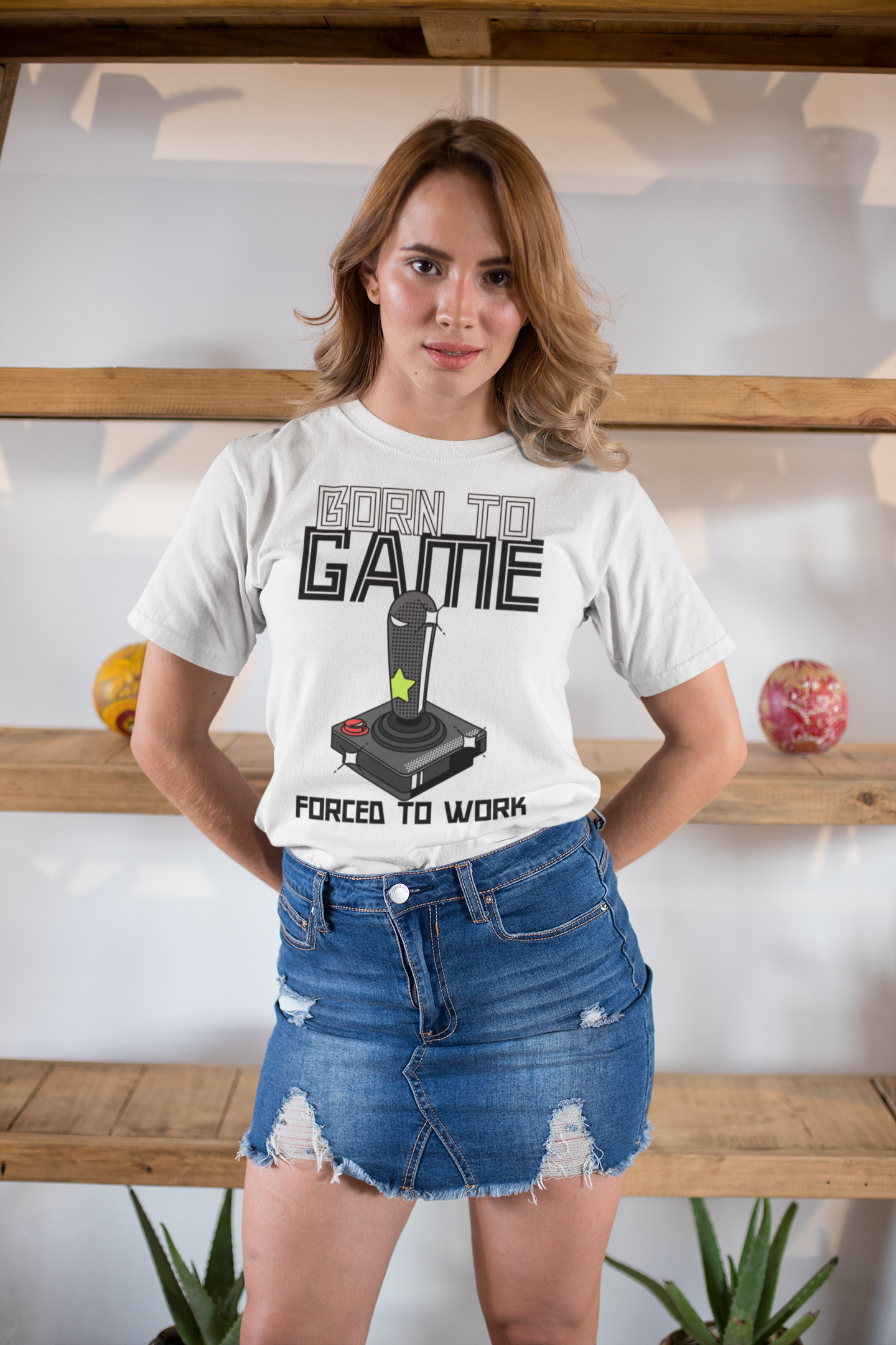Born to Game Joystick Edition Heavyweight Unisex Gaming Tee
