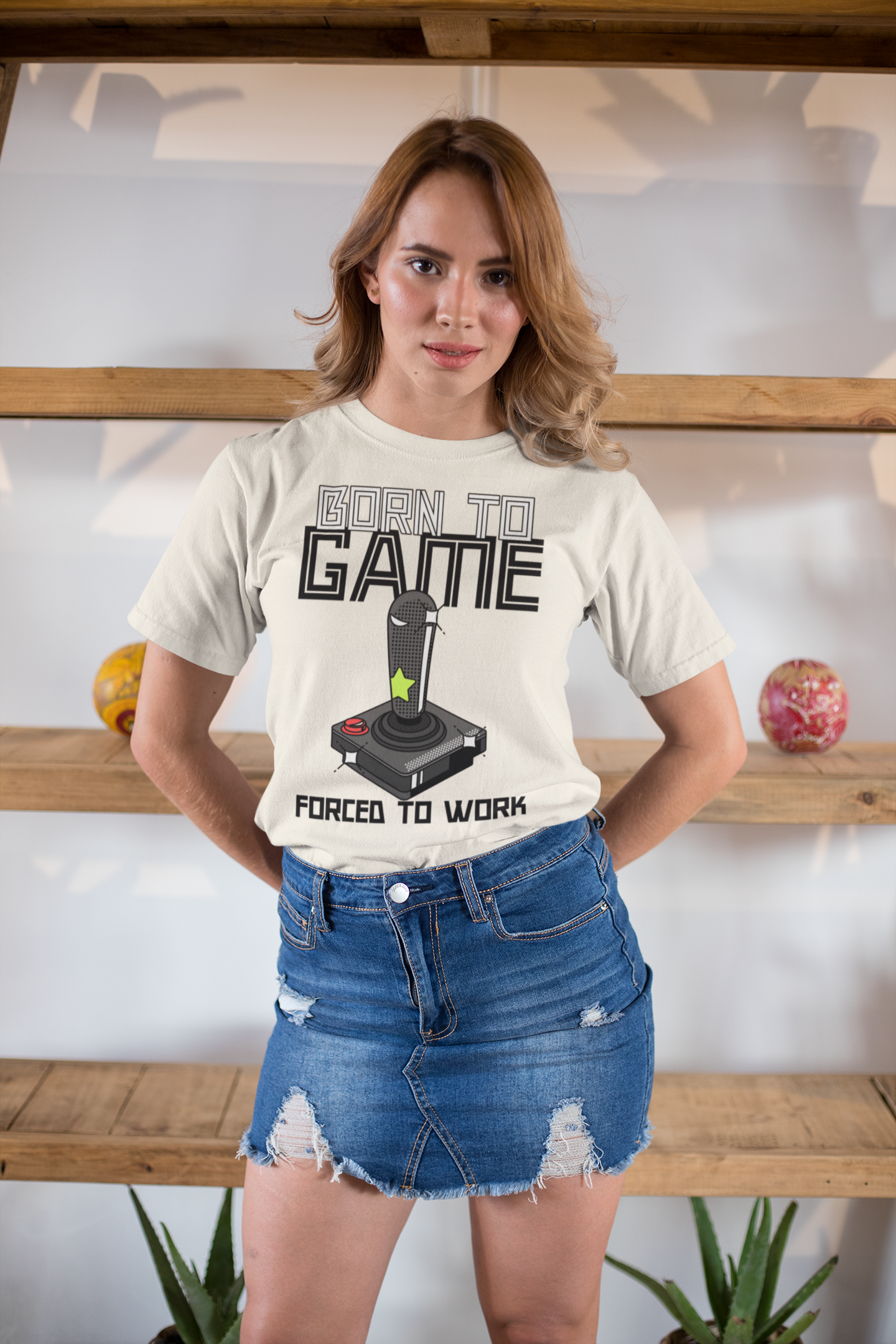 Born to Game Joystick Edition Heavyweight Unisex Gaming Tee