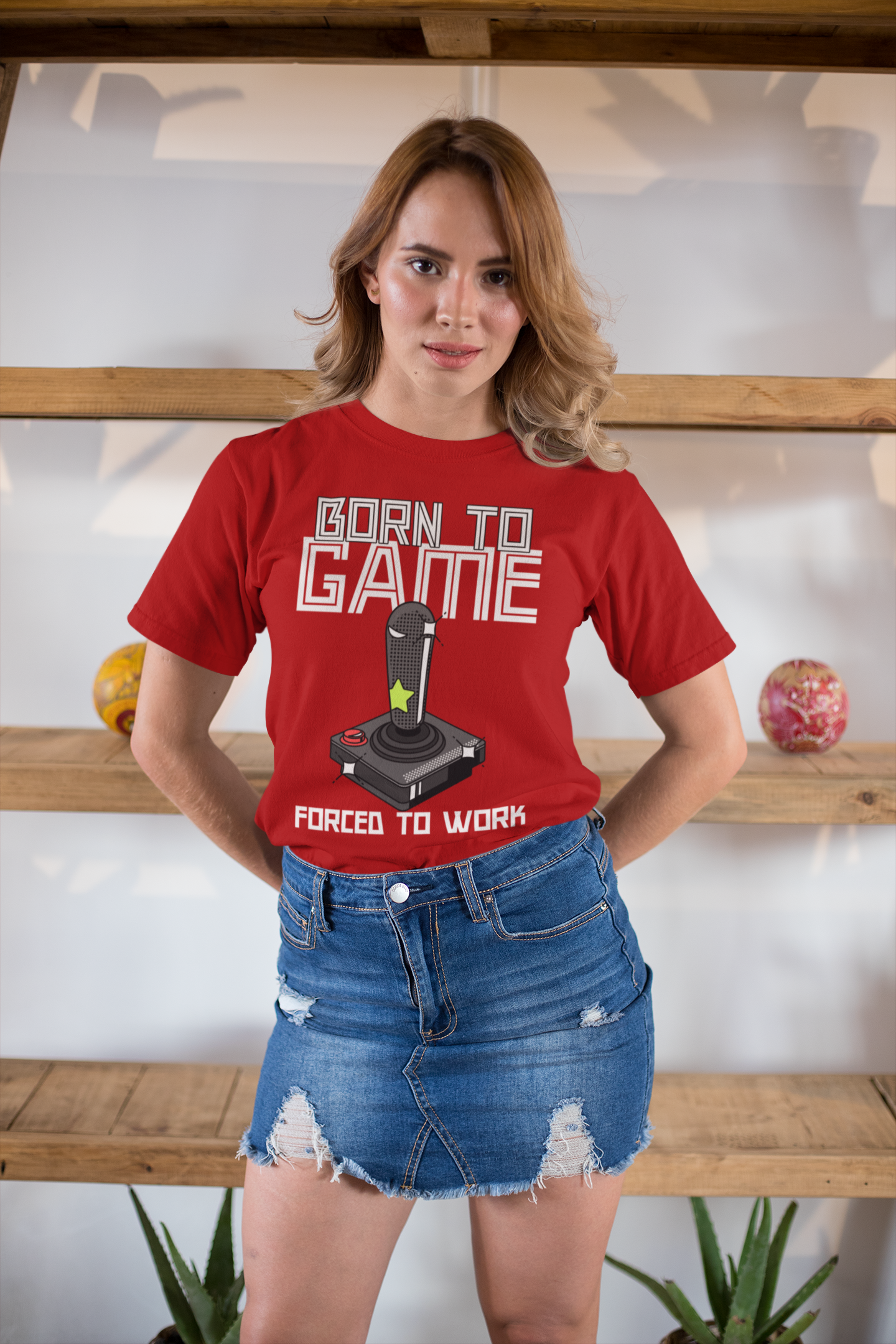 Born to Game Joystick Edition Heavyweight Unisex Gaming Tee