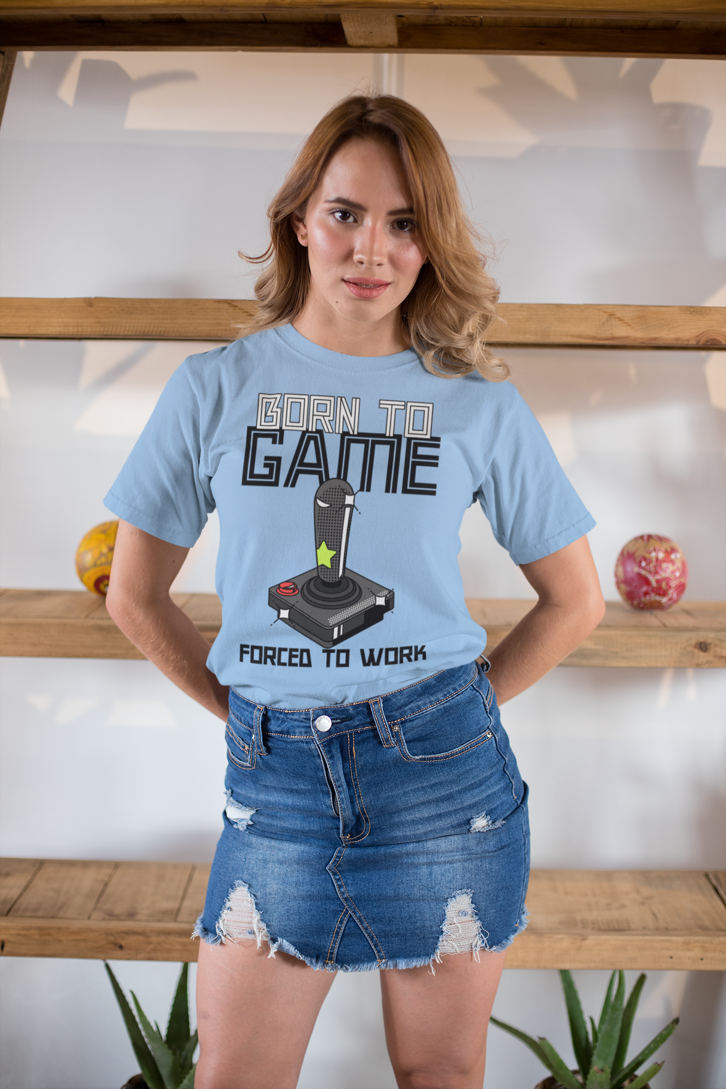 Born to Game Joystick Edition Heavyweight Unisex Gaming Tee