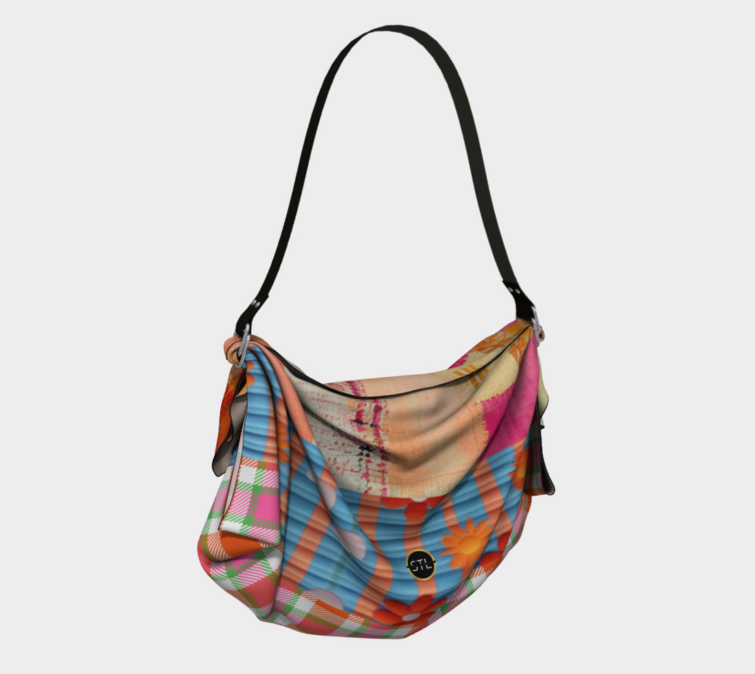 Pumpkin Patch Floral Hobo Scarf Bag