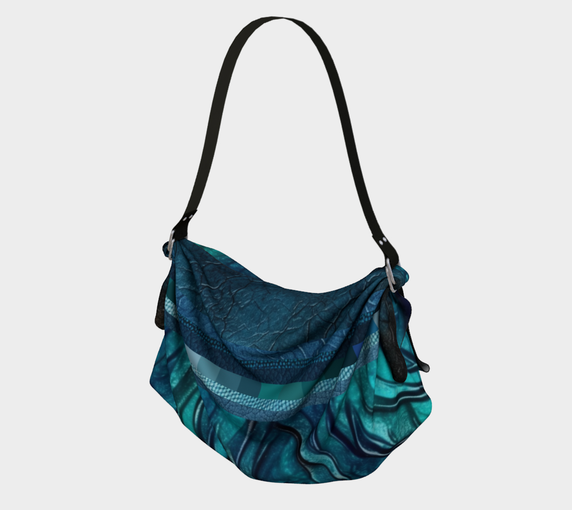 Bolso tipo bufanda Hobo con forma de remolino de llamas de sedimento oceánico