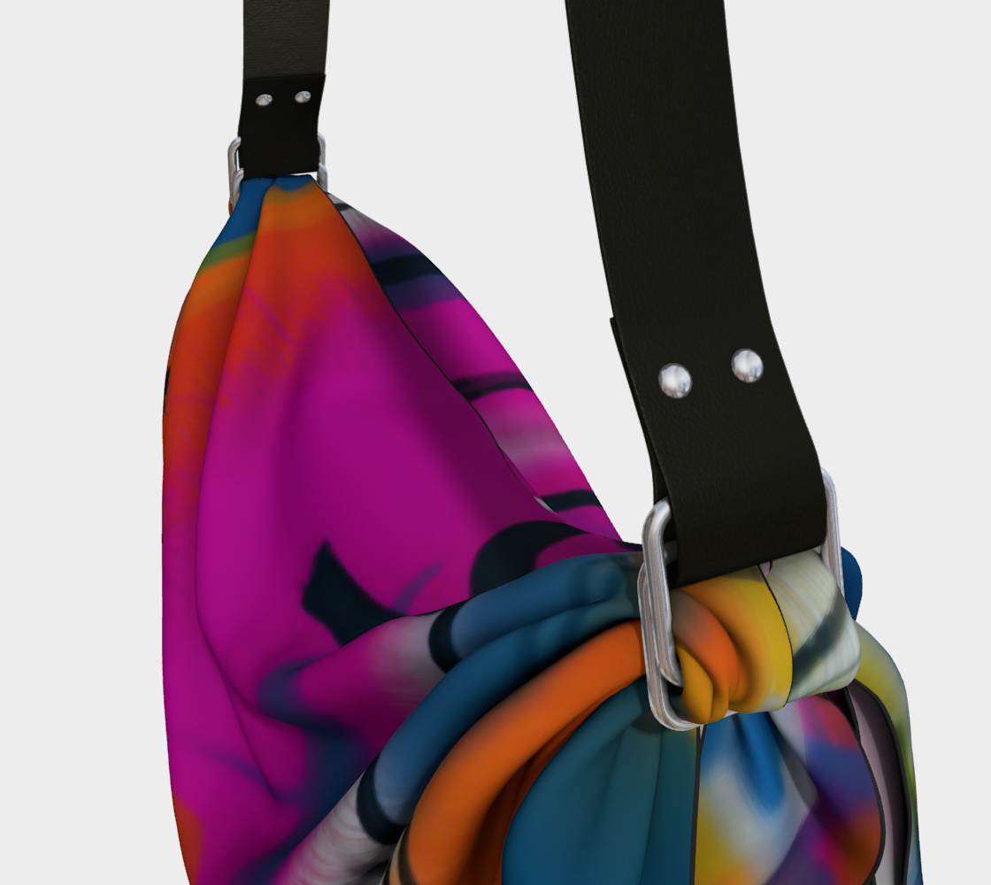 PInk Abstract Graffiti Hobo Scarf Bag