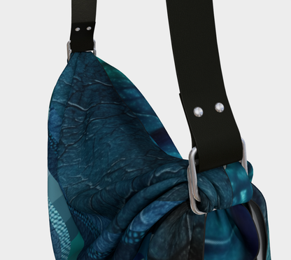 Ocean Sediment Flame Swirl Hobo Scarf Bag