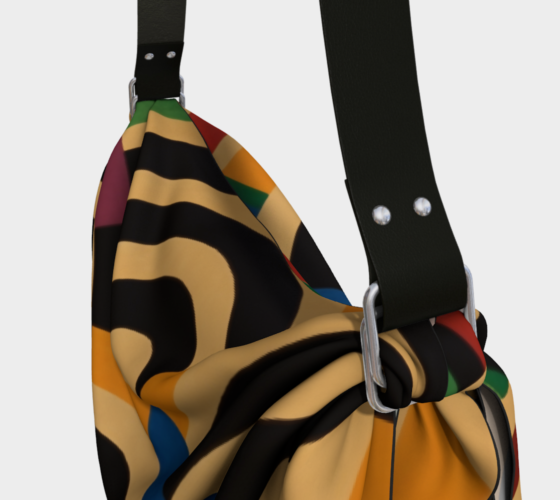 Primary Concentric Rainbow Hobo Scarf Bag