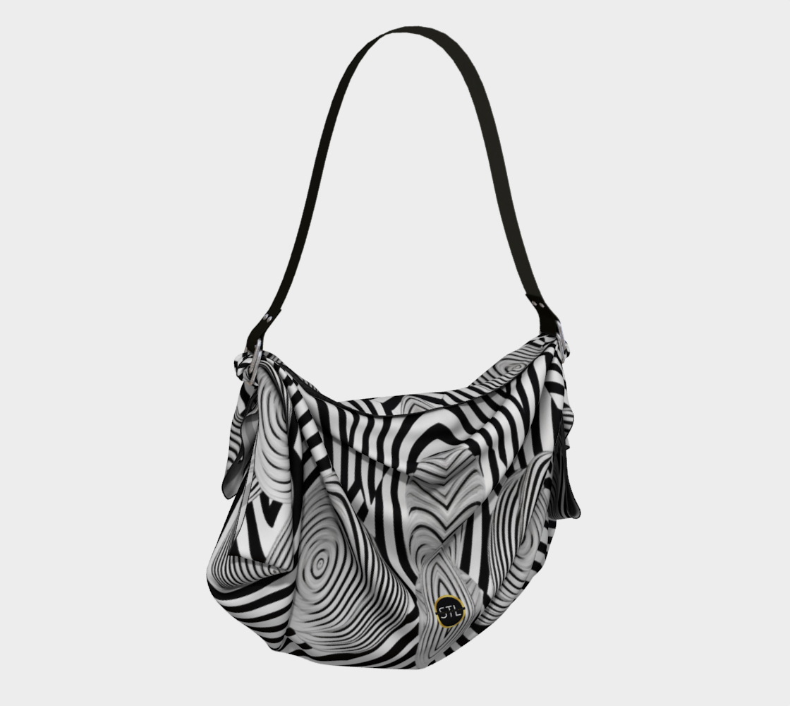 Zebra Funhouse Stripe Hobo Scarf Bag