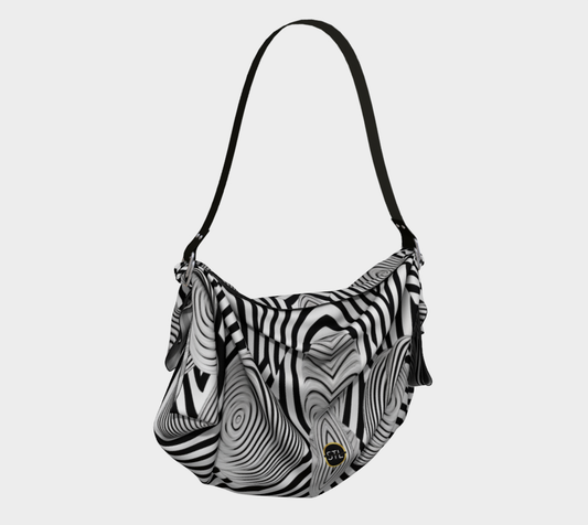 Bolso tipo bufanda tipo hobo con rayas Zebra Funhouse