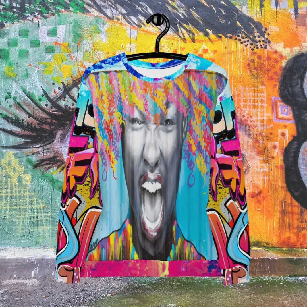 Exhilaration Graffiti Art Unisex Sweatshirt