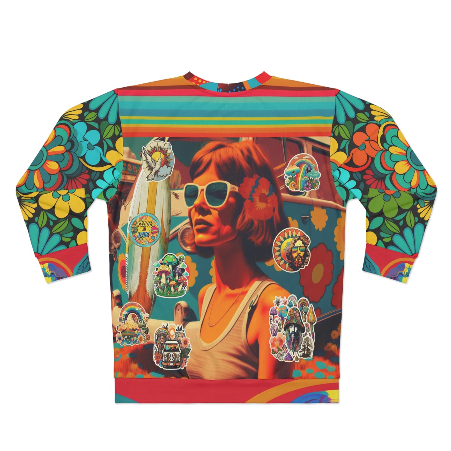 Hippie Sticker Travels Unisex Sweatshirt