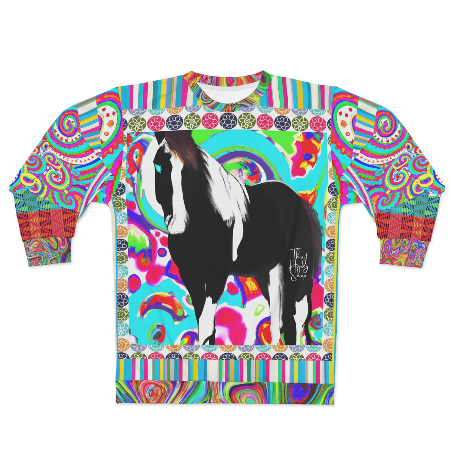 Sudadera unisex Crown Jewel Horsey Pop Art