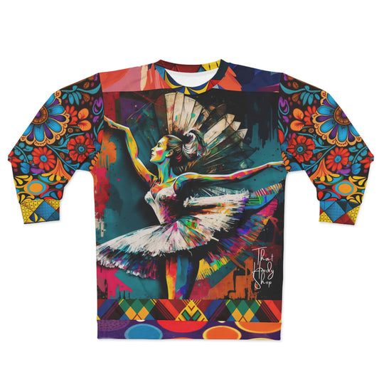 Ballerina in Technicolor Unisex Sweatshirt