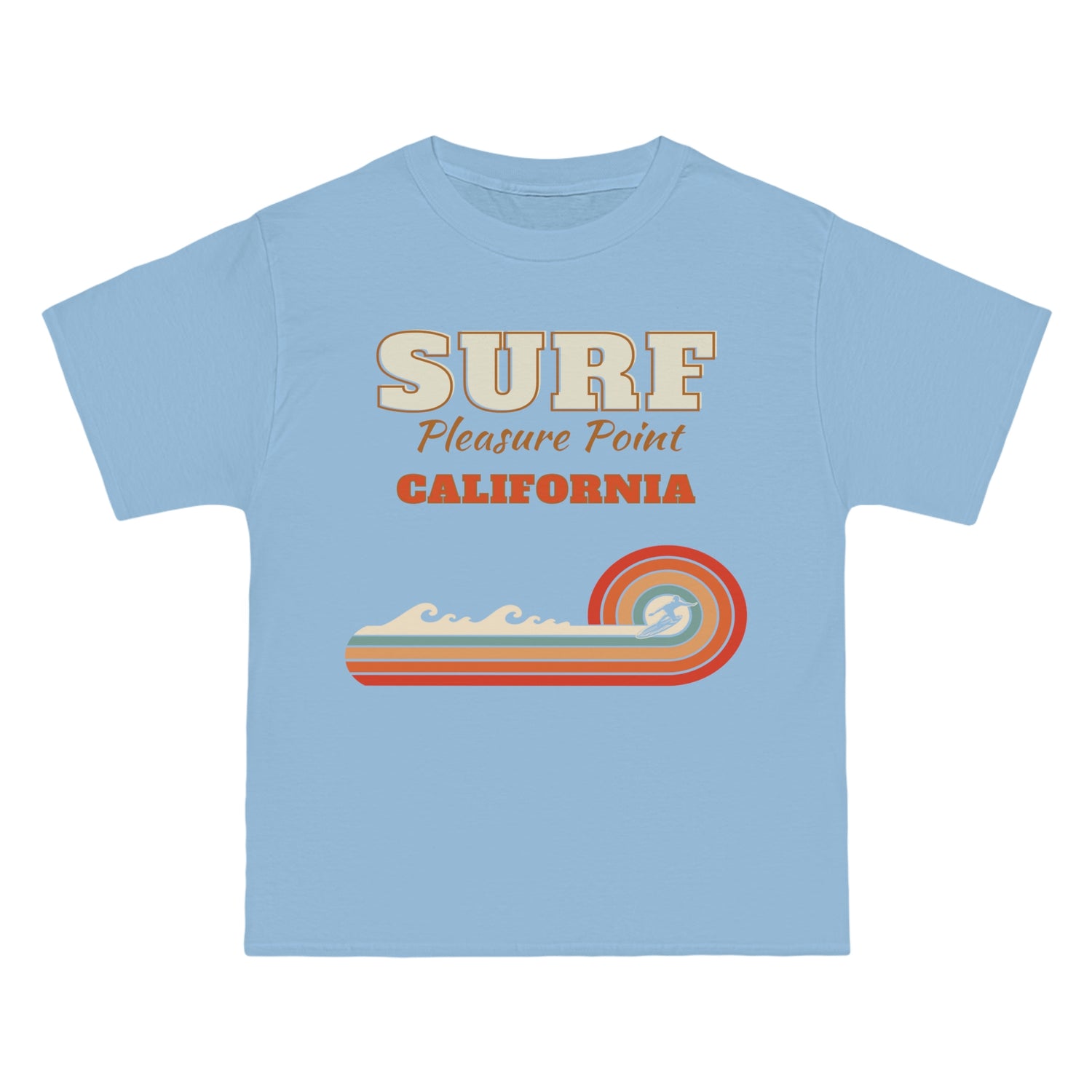 Surf Pleasure Point Vintage Rainbow Stripe Heavyweight Tee