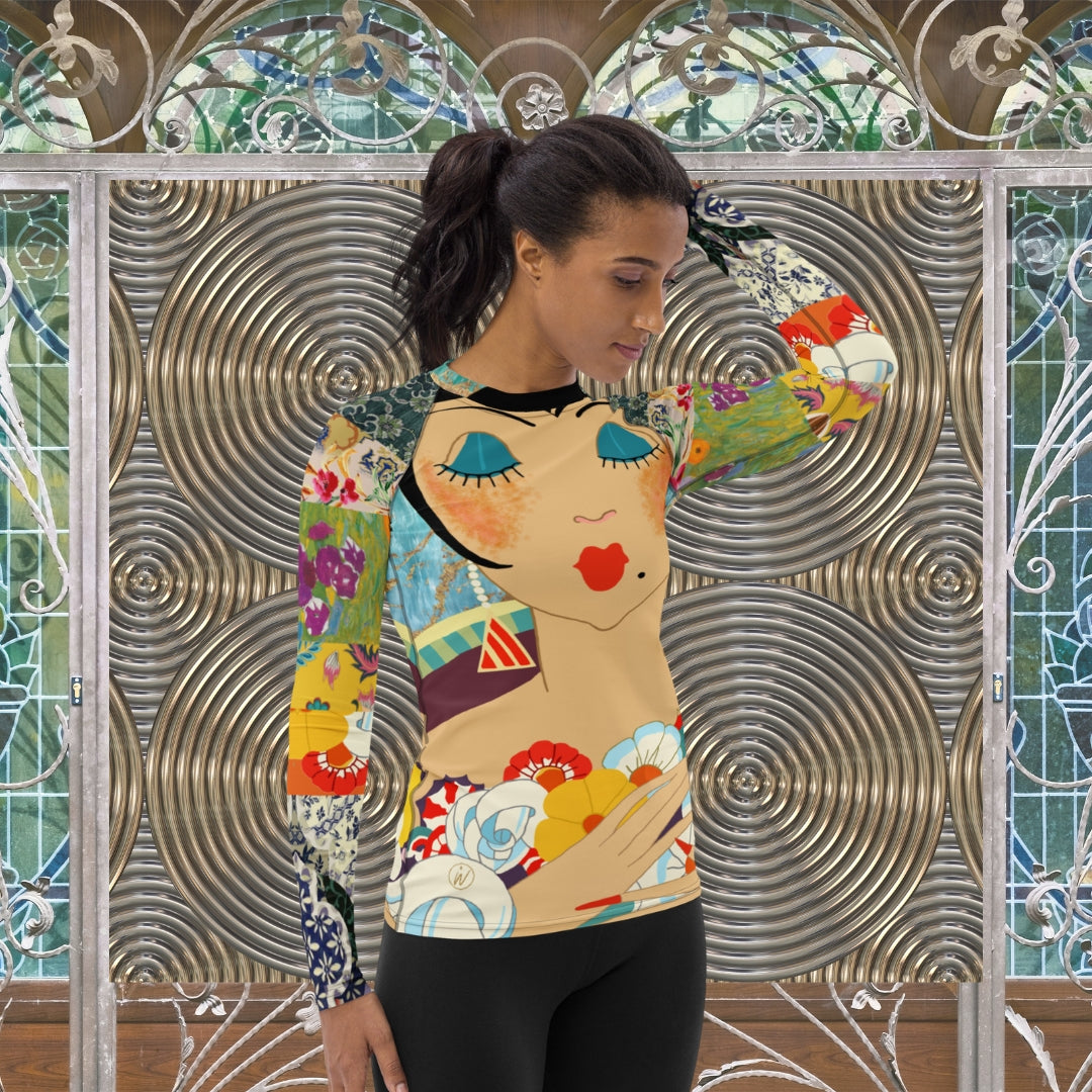 Rash Guard floral para niña Flapper