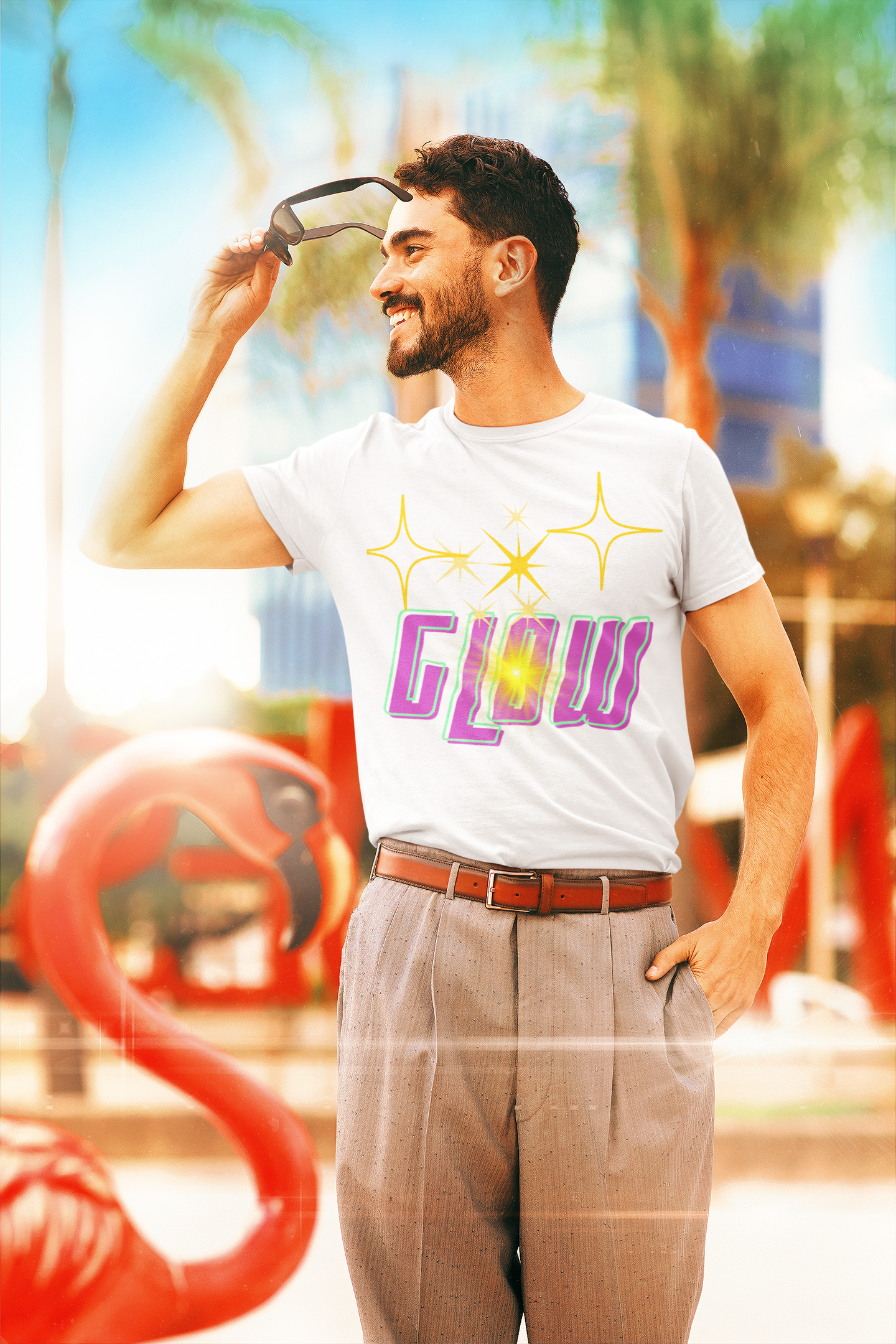 Muestra tu camiseta de estilo suave unisex de manga corta GLOW