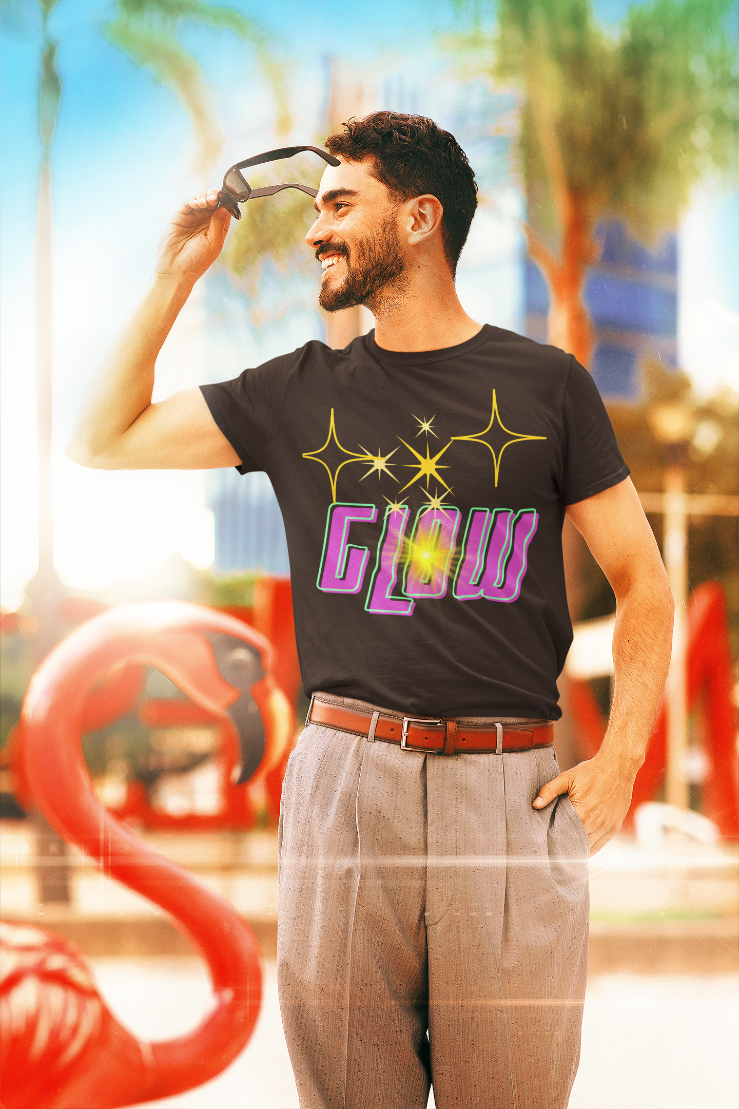 Muestra tu camiseta de estilo suave unisex de manga corta GLOW