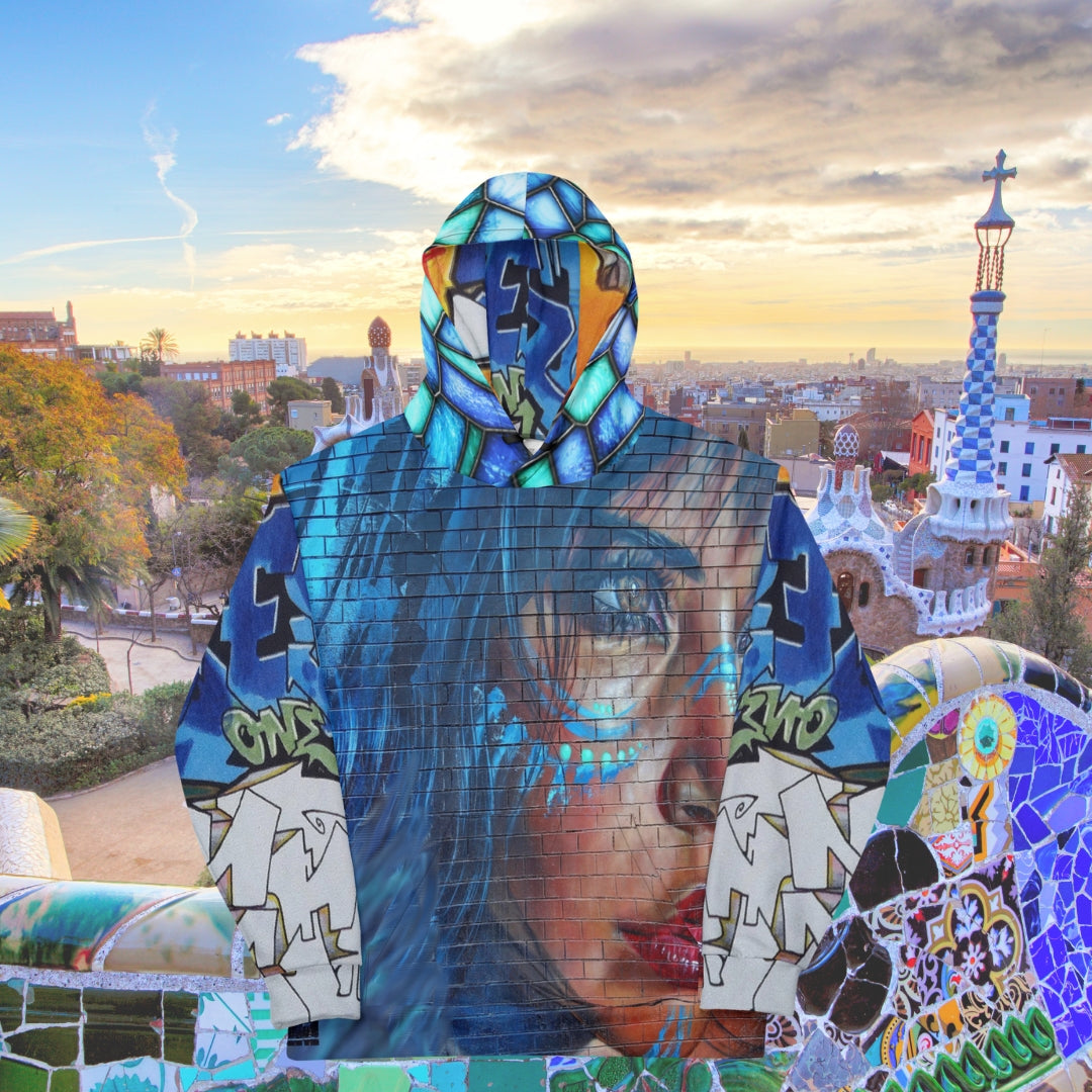 Indigo Girl Blue Graffiti Unisex Hoody