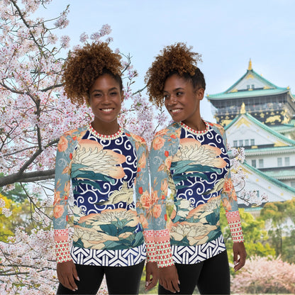 Little Canary Japanese Floral Rash Guard