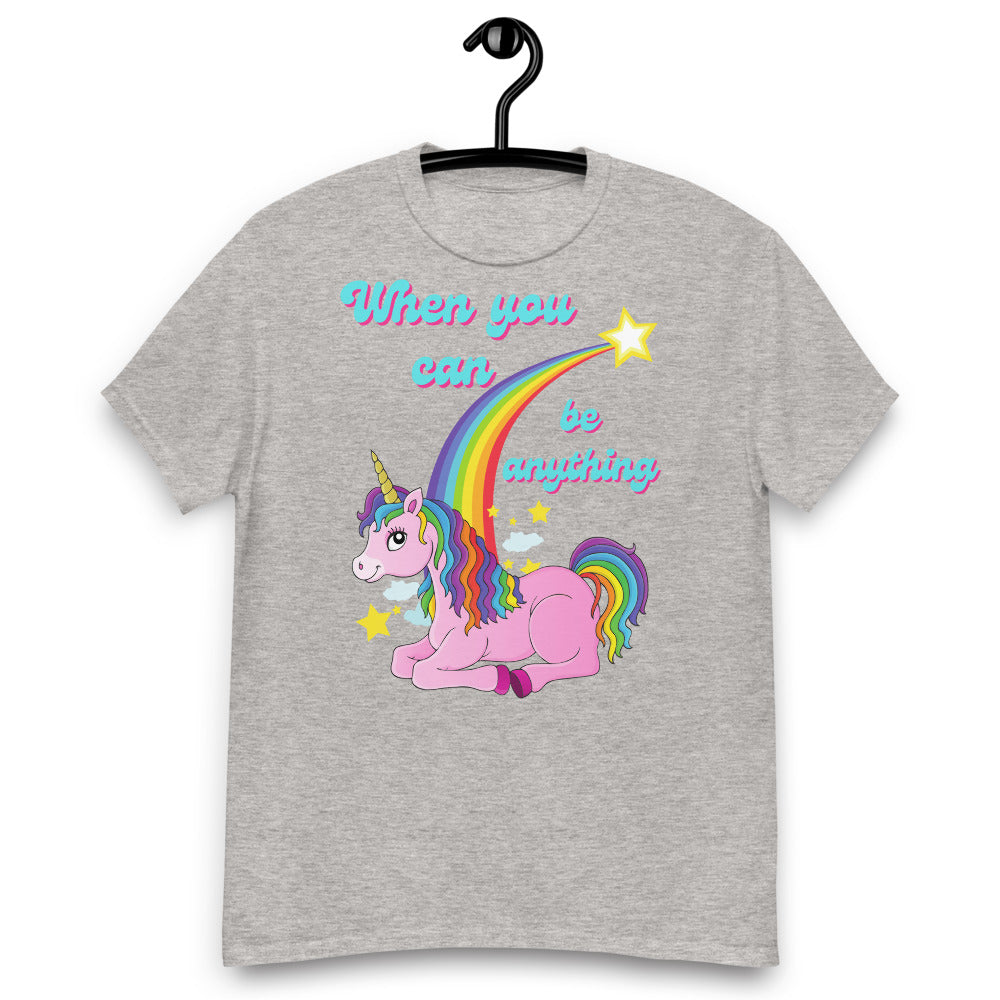 Camiseta Be Unicorn Rainbow Stripe