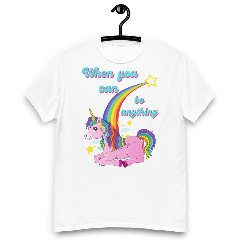 Camiseta Be Unicorn Rainbow Stripe