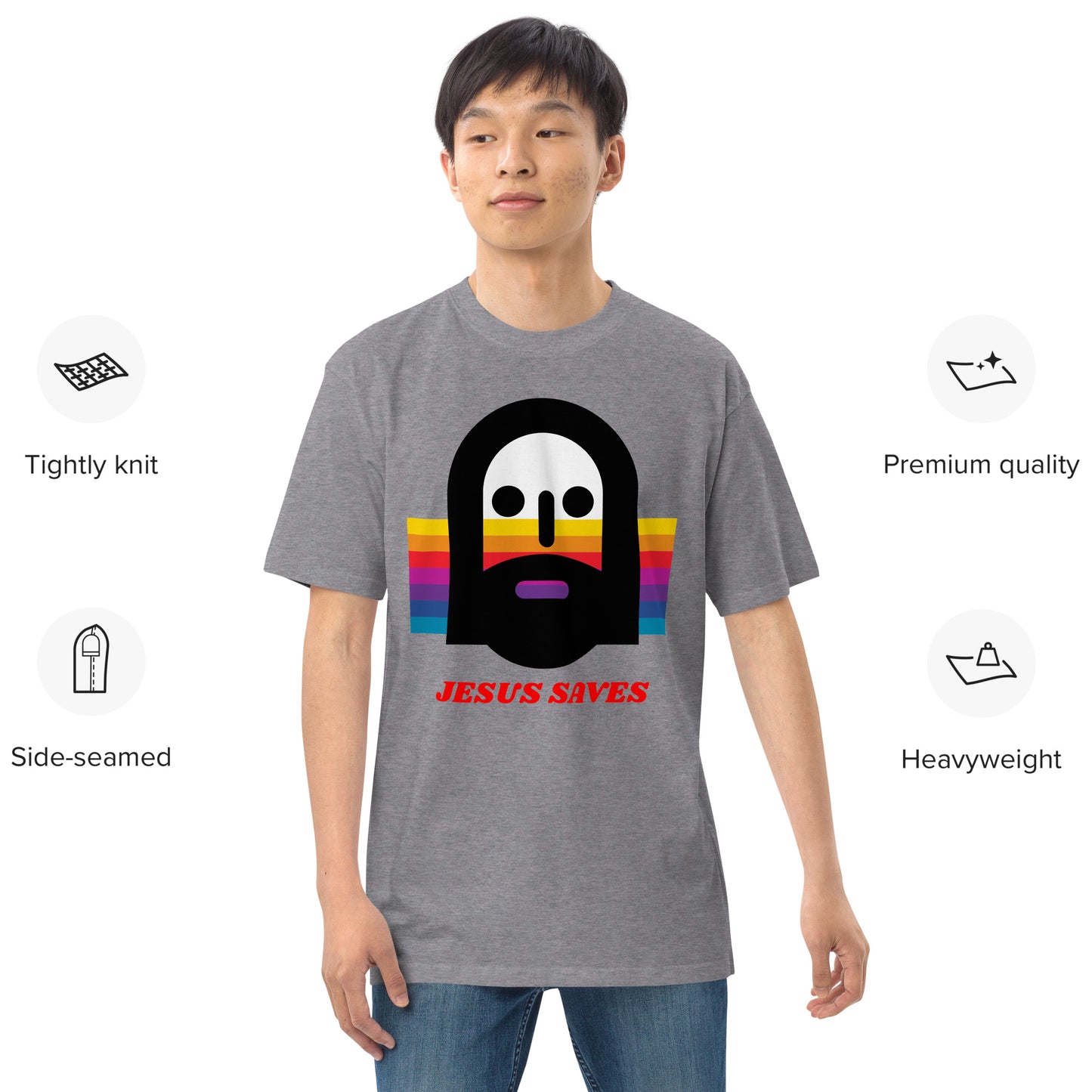 Jesus Saves Heavyweight T-Shirt