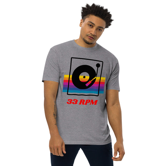 Camiseta pesada con estampado retro de 33 RPM