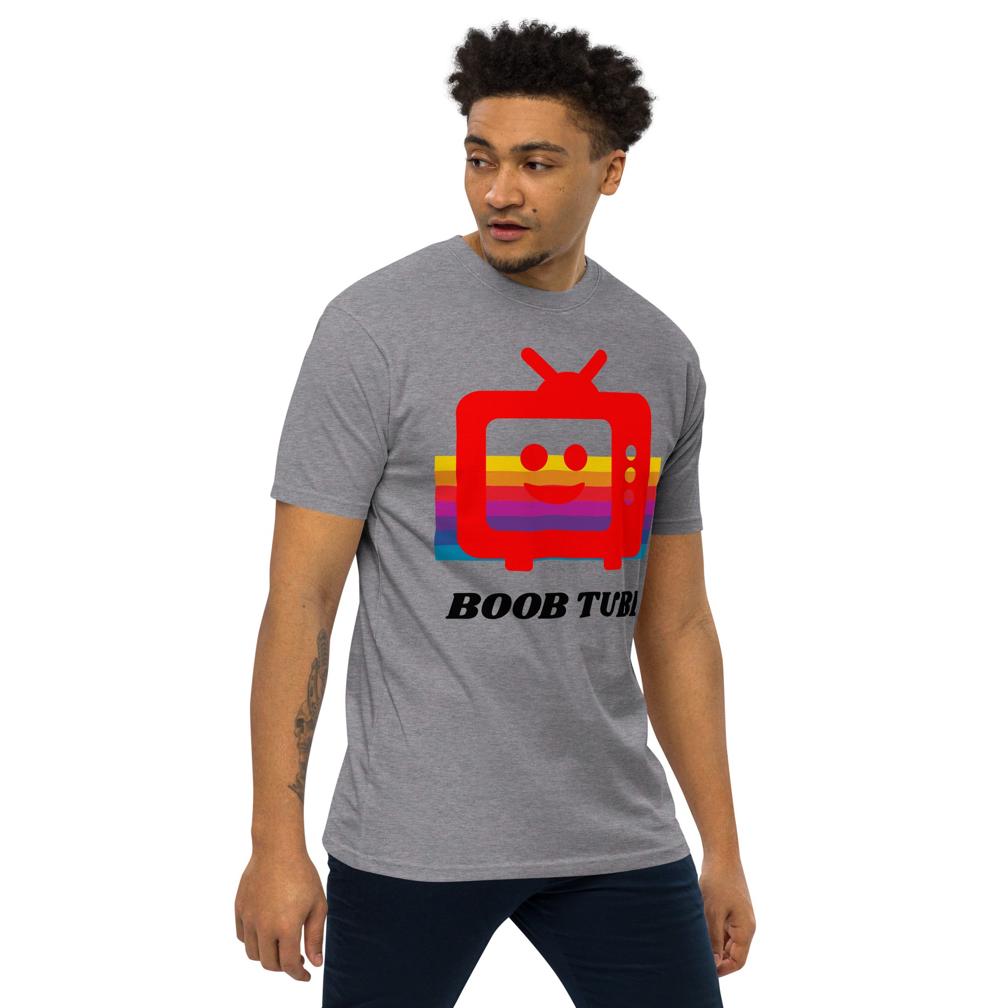 Boob Tube Retro Print Unisex Heavyweight Tee