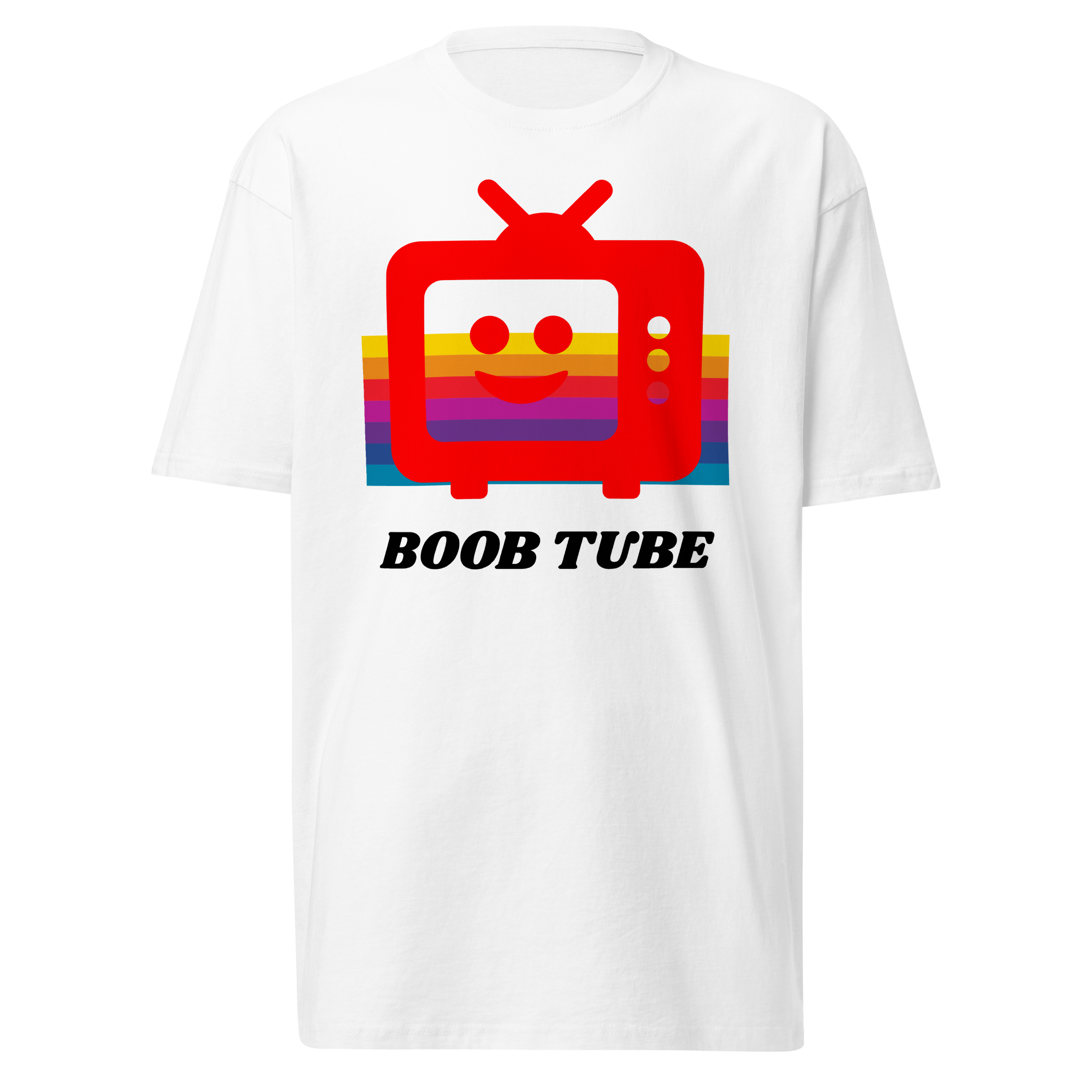 Camiseta pesada con estampado retro Boob Tube