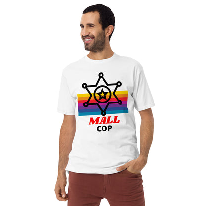 Camiseta pesada con insignia de policía del centro comercial