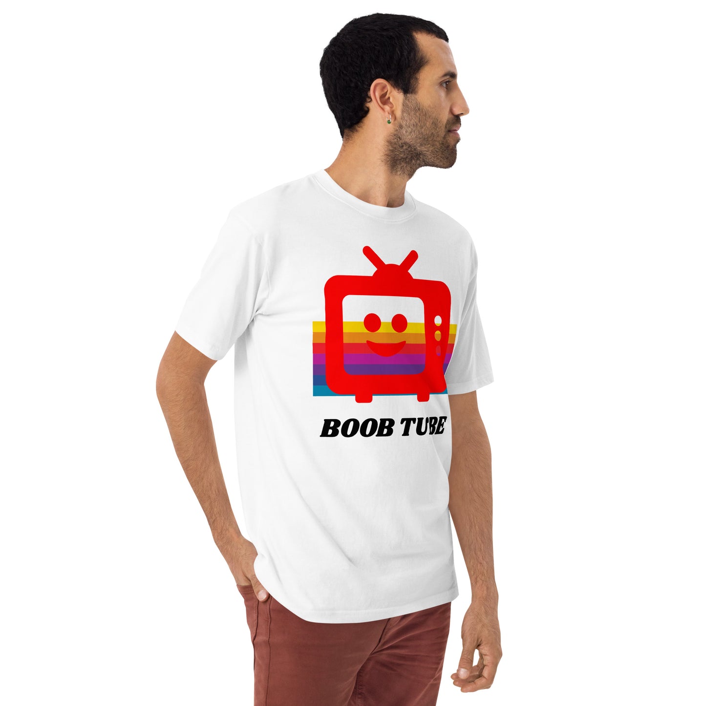 Camiseta pesada con estampado retro Boob Tube