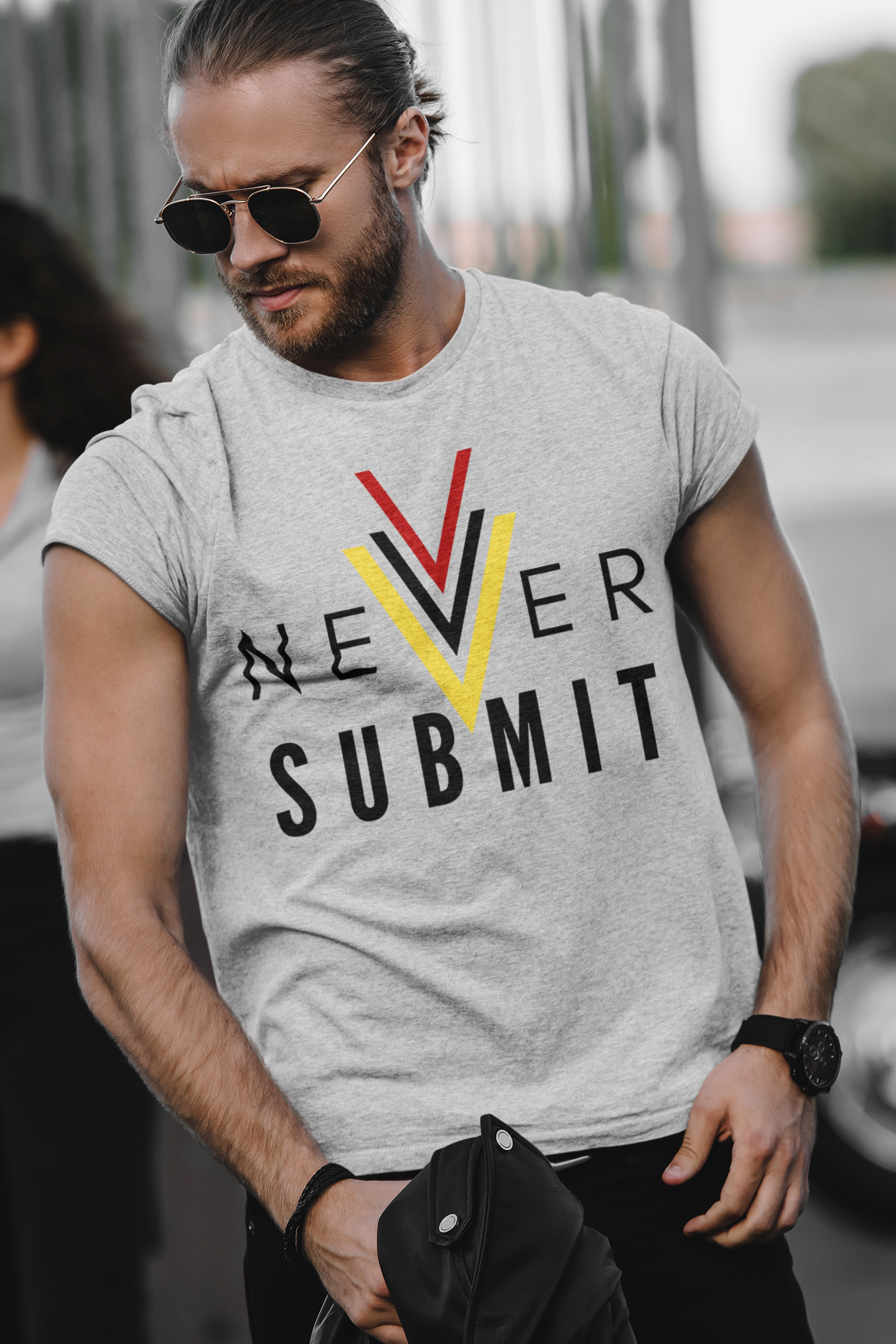 Never Submit - Be Strong Short Sleeve Unisex Softstyle Tee