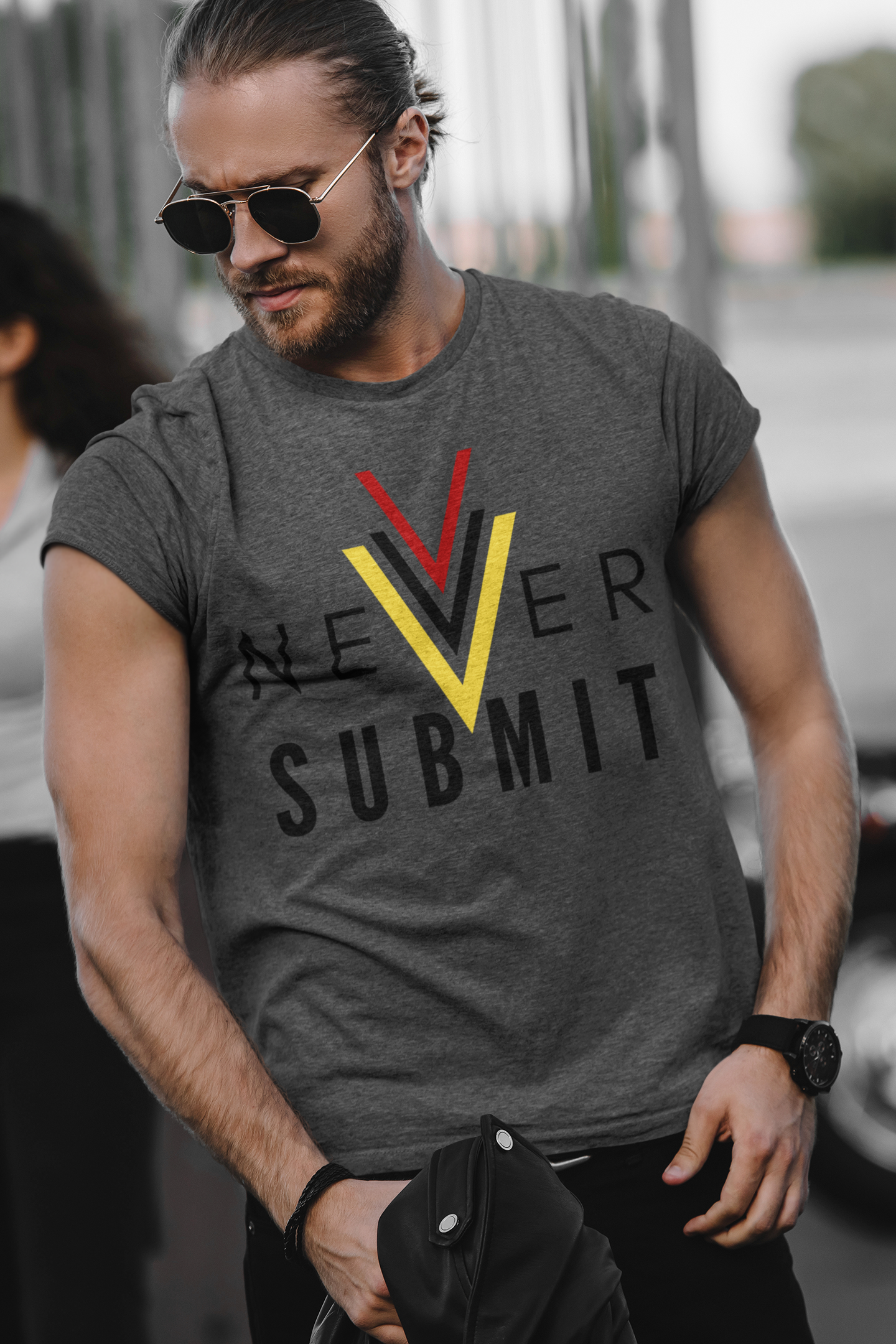 Never Submit - Be Strong Short Sleeve Unisex Softstyle Tee